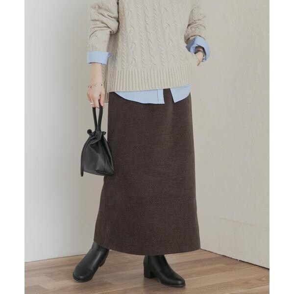 アーバンリサーチ ドアーズ（URBAN RESEARCH DOORS）/ベロアワッシャーIラインスカート