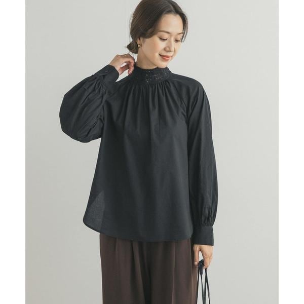 アーバンリサーチ ドアーズ（URBAN RESEARCH DOORS）/アイレットレース衿ブラウス