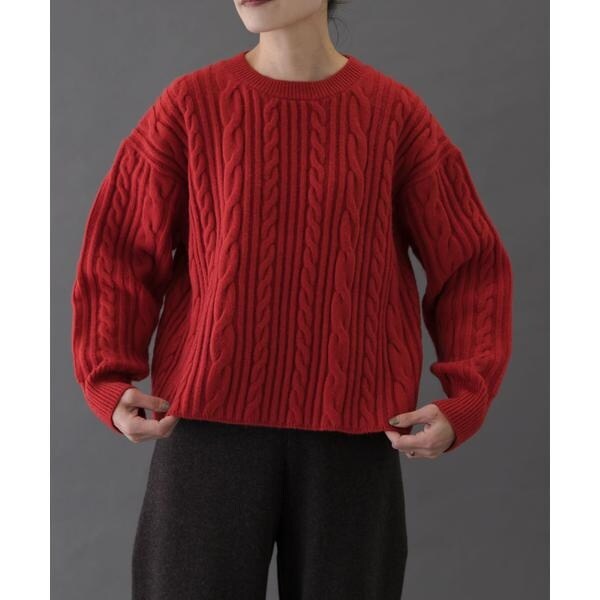 アーバンリサーチ ドアーズ（URBAN RESEARCH DOORS）/FORK&SPOON　ケーブルニットプルオーバー