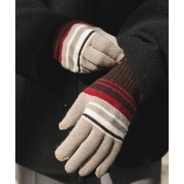 アーバンリサーチ ドアーズ（URBAN RESEARCH DOORS）/ボーダーニットグローブ(スマホ対応)