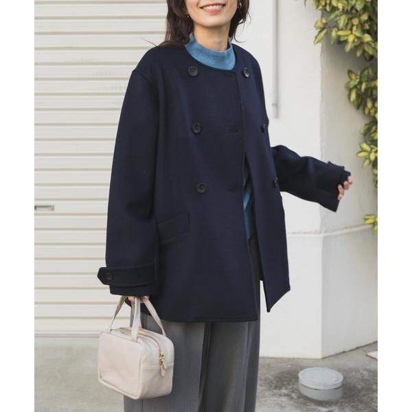 【NEW】アーバンリサーチ ドアーズ（URBAN RESEARCH DOORS）/ウールノーカラーコート