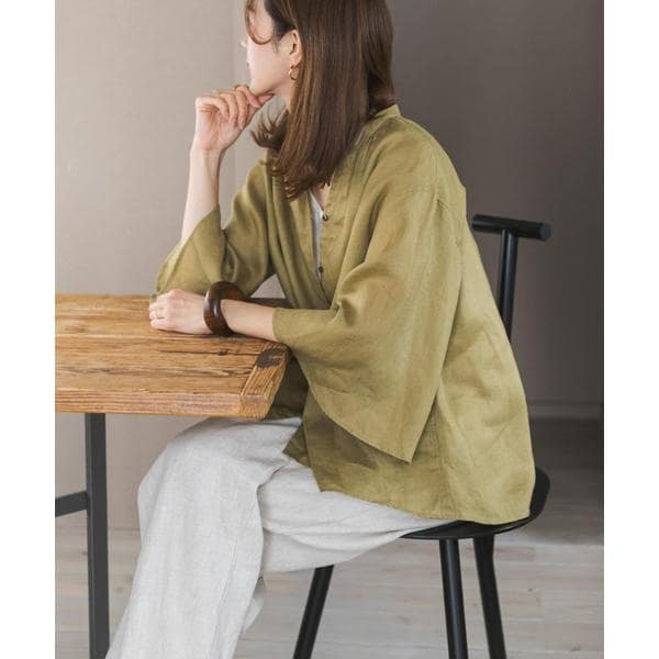アーバンリサーチ ドアーズ（URBAN RESEARCH DOORS）/リネンフレアスリーブブラウス