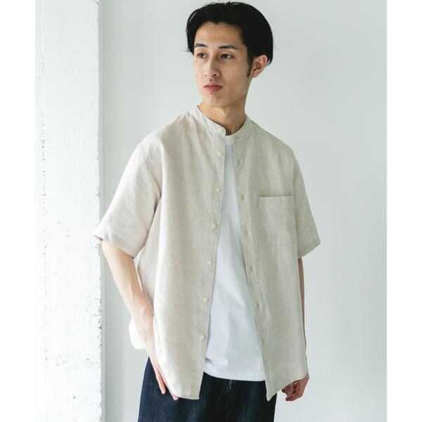 アーバンリサーチ ドアーズ（URBAN RESEARCH DOORS）/シルケットリネン バンドカラーショートスリーブシャツ_6