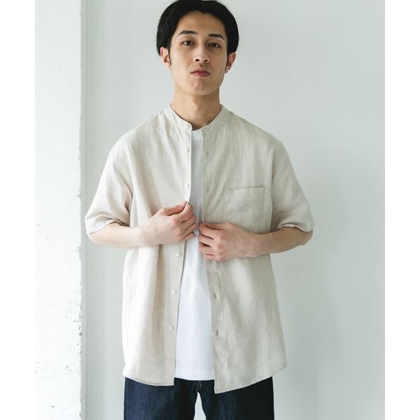 アーバンリサーチ ドアーズ（URBAN RESEARCH DOORS）/シルケットリネン バンドカラーショートスリーブシャツ_7