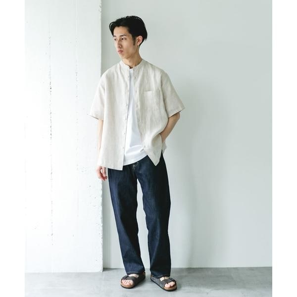 アーバンリサーチ ドアーズ（URBAN RESEARCH DOORS）/シルケットリネン バンドカラーショートスリーブシャツ_11