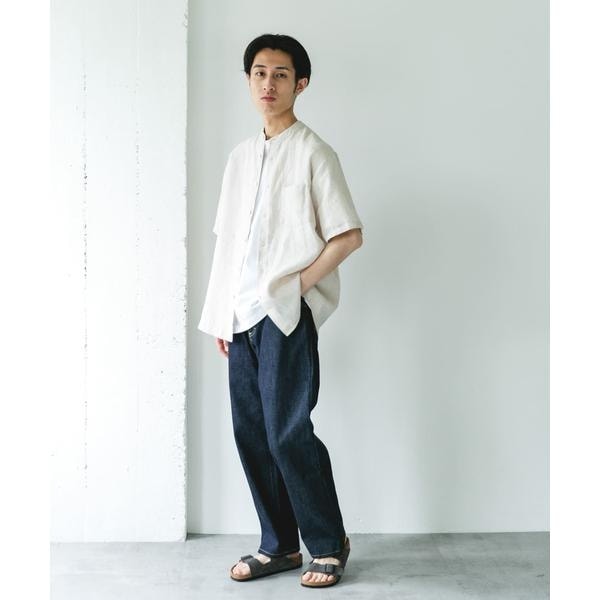 アーバンリサーチ ドアーズ（URBAN RESEARCH DOORS）/シルケットリネン バンドカラーショートスリーブシャツ_12