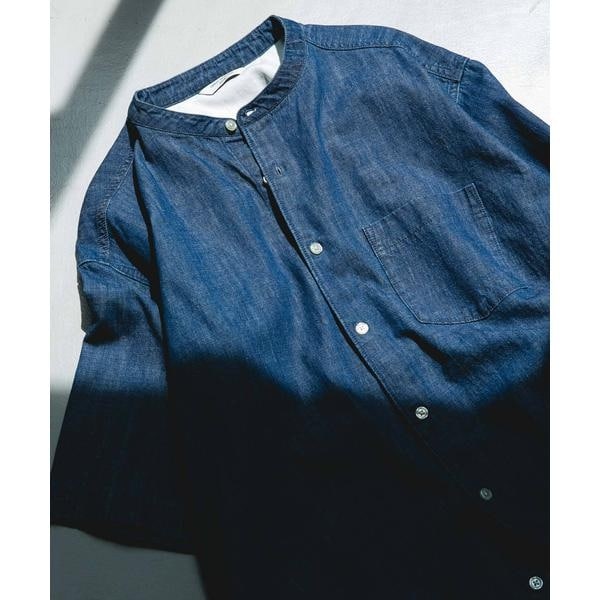 アーバンリサーチ ドアーズ（URBAN RESEARCH DOORS）/リネンブレンド デニムバンドショートスリーブシャツ_1