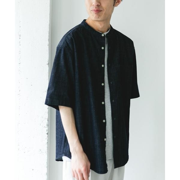 アーバンリサーチ ドアーズ（URBAN RESEARCH DOORS）/リネンブレンド デニムバンドショートスリーブシャツ_3