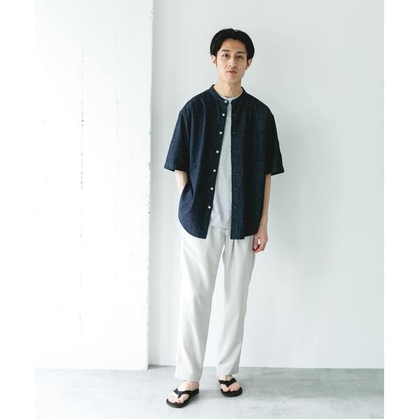 アーバンリサーチ ドアーズ（URBAN RESEARCH DOORS）/リネンブレンド デニムバンドショートスリーブシャツ_8