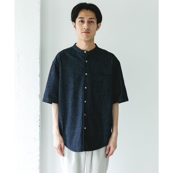 アーバンリサーチ ドアーズ（URBAN RESEARCH DOORS）/リネンブレンド デニムバンドショートスリーブシャツ_10
