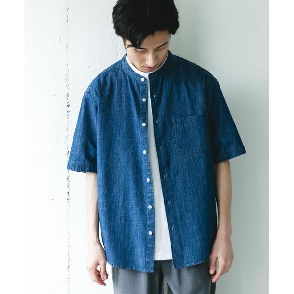 アーバンリサーチ ドアーズ（URBAN RESEARCH DOORS）/リネンブレンド デニムバンドショートスリーブシャツ_19
