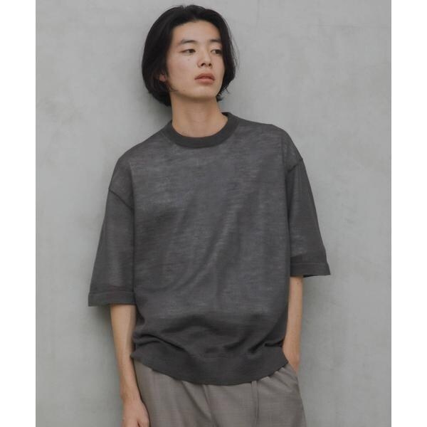 アーバンリサーチ ドアーズ（URBAN RESEARCH DOORS）/Ramie High Gauge Crew−Neck Knit