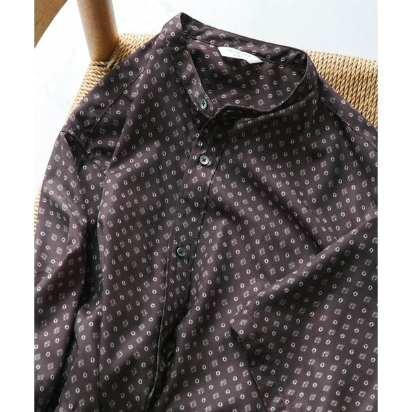 【NEW】アーバンリサーチ ドアーズ（URBAN RESEARCH DOORS）/バンドカラーショートスリーブ 総柄シャツ_1