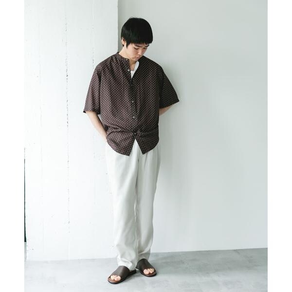 【NEW】アーバンリサーチ ドアーズ（URBAN RESEARCH DOORS）/バンドカラーショートスリーブ 総柄シャツ_7