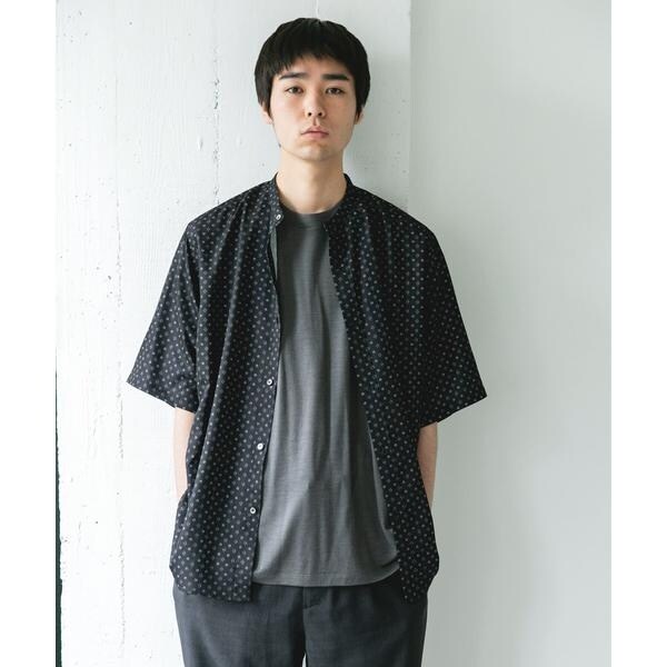 【NEW】アーバンリサーチ ドアーズ（URBAN RESEARCH DOORS）/バンドカラーショートスリーブ 総柄シャツ_16