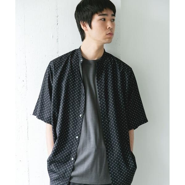 【NEW】アーバンリサーチ ドアーズ（URBAN RESEARCH DOORS）/バンドカラーショートスリーブ 総柄シャツ_17