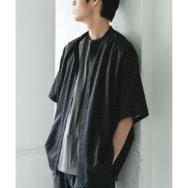 【NEW】アーバンリサーチ ドアーズ（URBAN RESEARCH DOORS）/バンドカラーショートスリーブ 総柄シャツ_18