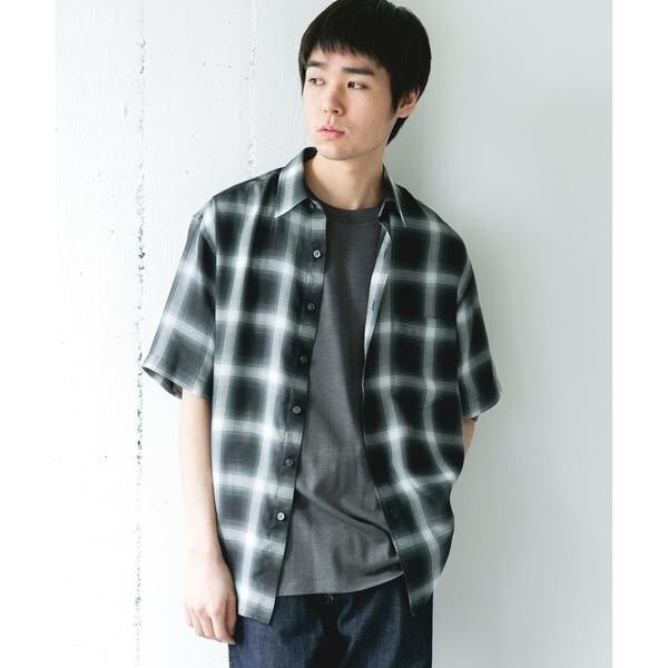 【NEW】アーバンリサーチ ドアーズ（URBAN RESEARCH DOORS）/オンブレチェック レギュラーカラーショートスリーブシャツ_2
