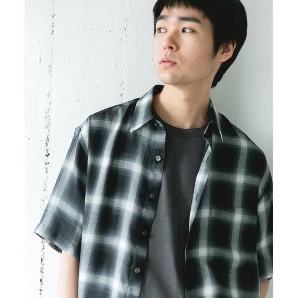 【NEW】アーバンリサーチ ドアーズ（URBAN RESEARCH DOORS）/オンブレチェック レギュラーカラーショートスリーブシャツ_5