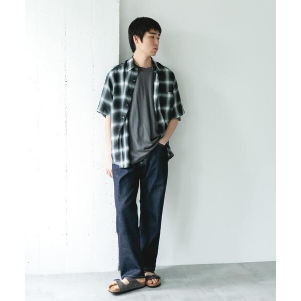 【NEW】アーバンリサーチ ドアーズ（URBAN RESEARCH DOORS）/オンブレチェック レギュラーカラーショートスリーブシャツ_6