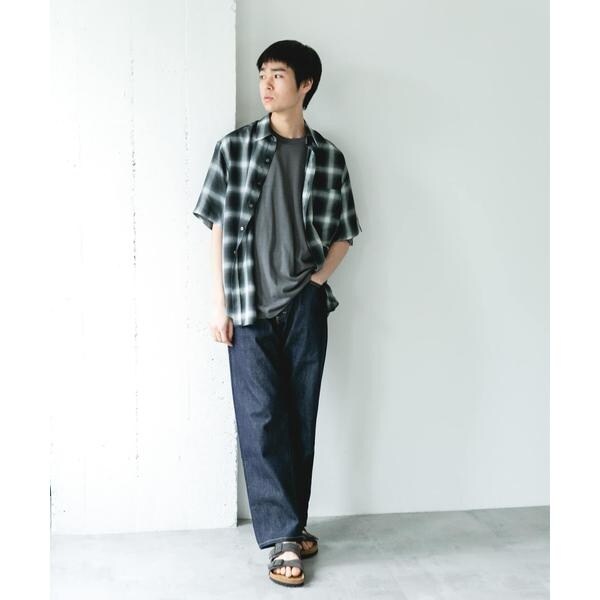 【NEW】アーバンリサーチ ドアーズ（URBAN RESEARCH DOORS）/オンブレチェック レギュラーカラーショートスリーブシャツ_7