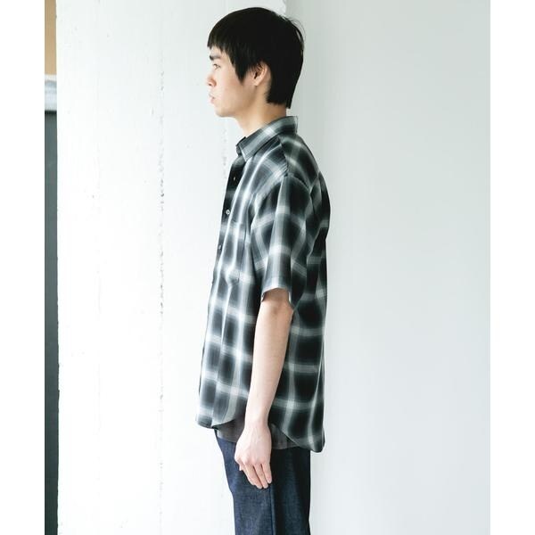 【NEW】アーバンリサーチ ドアーズ（URBAN RESEARCH DOORS）/オンブレチェック レギュラーカラーショートスリーブシャツ_9