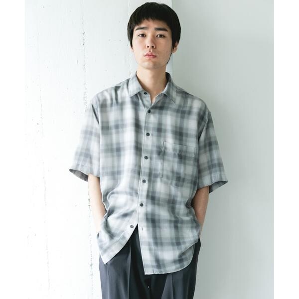 【NEW】アーバンリサーチ ドアーズ（URBAN RESEARCH DOORS）/オンブレチェック レギュラーカラーショートスリーブシャツ_17