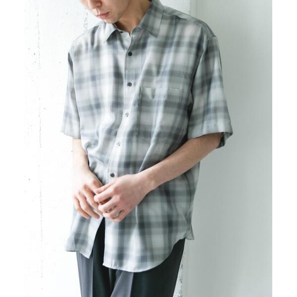 【NEW】アーバンリサーチ ドアーズ（URBAN RESEARCH DOORS）/オンブレチェック レギュラーカラーショートスリーブシャツ_18