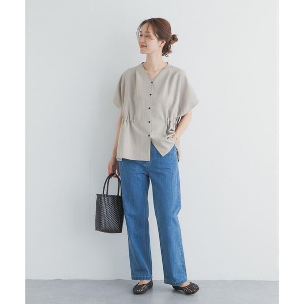 アーバンリサーチ ドアーズ（URBAN RESEARCH DOORS）/Vネックウエストギャザーブラウス_18