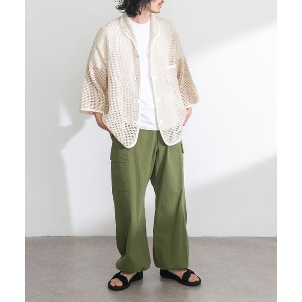 アーバンリサーチ サニーレーベル（URBAN RESEARCH SonnyLabel）/ARMY TWILL　Cotton Mesh Shirts_6