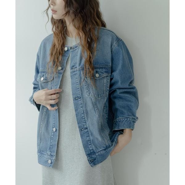 アーバンリサーチ サニーレーベル（URBAN RESEARCH SonnyLabel）/ノーカラーオーバーサイズGジャン