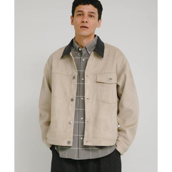 アーバンリサーチ サニーレーベル（URBAN RESEARCH SonnyLabel）/襟切替スウェードタッチシャツジャケット