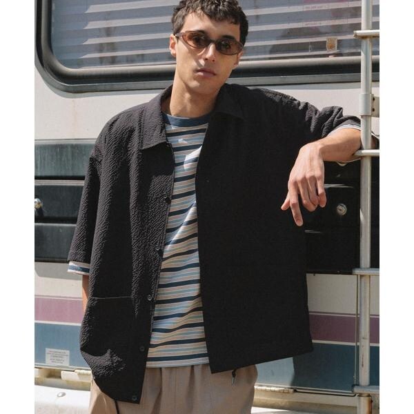 【NEW】アーバンリサーチ サニーレーベル（URBAN RESEARCH SonnyLabel）/シアサッカーショートスリーブコーチシャツ_3