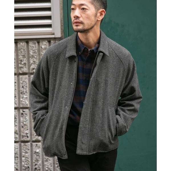 ハリスツイード 別注 アーバンリサーチロッソ ウールコート ショート М