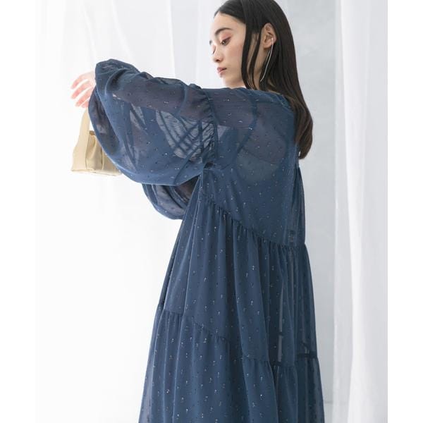 アーバンリサーチ ロッソ（URBAN RESEARCH ROSSO）/カットジャガードティアードワンピース