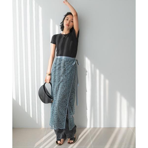 アーバンリサーチ ロッソ（URBAN RESEARCH ROSSO）/フラワースパンコールレーススカート