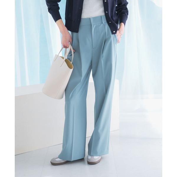 アーバンリサーチ ロッソ（URBAN RESEARCH ROSSO）/防シワハイウエストワイドスラックス