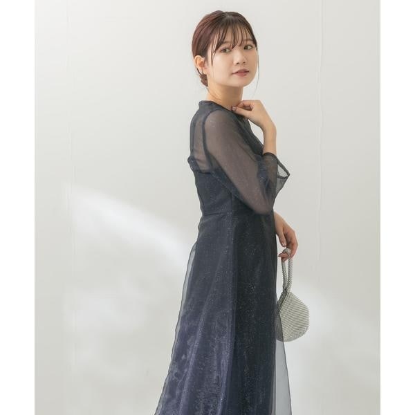 アーバンリサーチ ロッソ（URBAN RESEARCH ROSSO）/kaene　ラメミックスステッチレースドレス