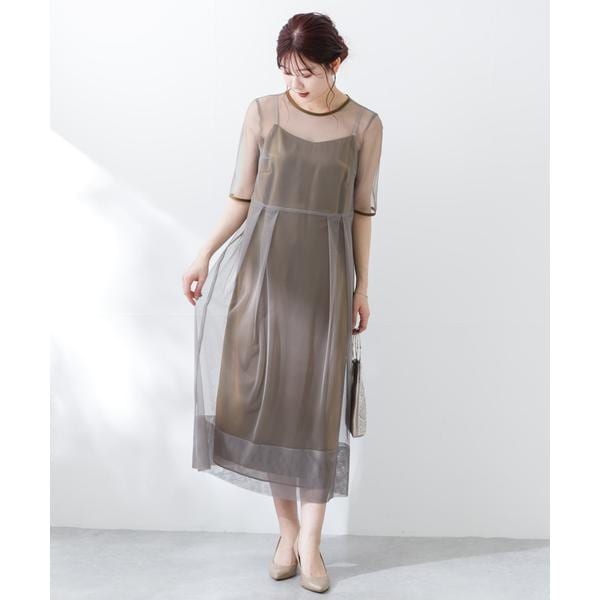 アーバンリサーチ ロッソ（URBAN RESEARCH ROSSO）/kaene　シャンブレーキャミドッキングドレス(lo)