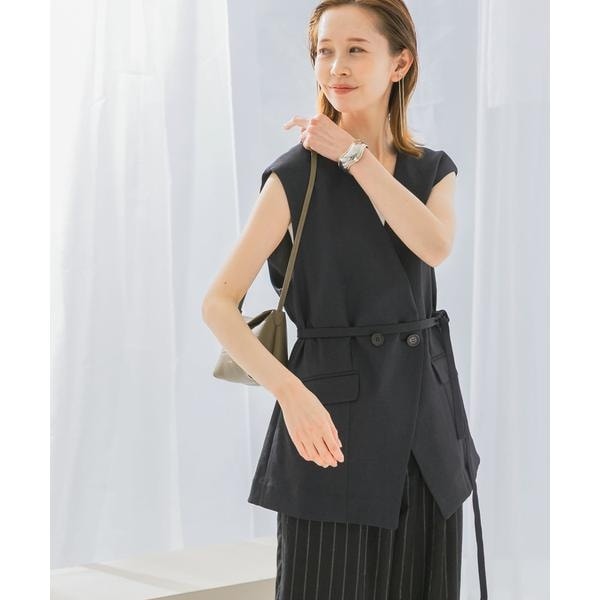 アーバンリサーチ ロッソ（URBAN RESEARCH ROSSO）/接触冷感リネン混ジレ