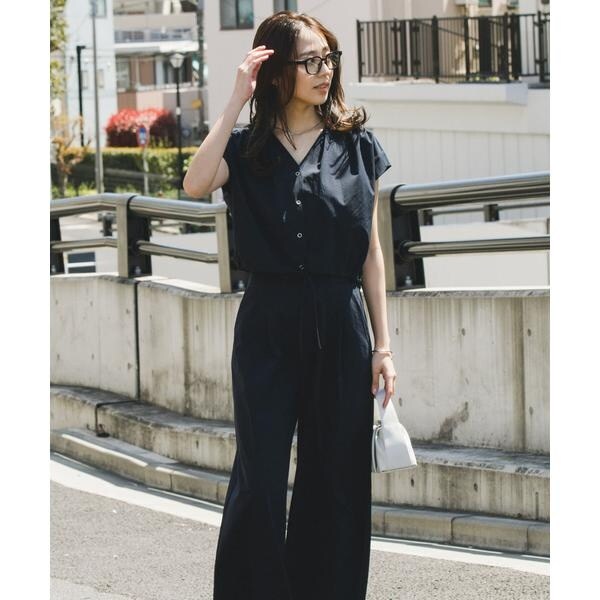 アーバンリサーチ ロッソ（URBAN RESEARCH ROSSO）/F by ROSSO　撥水クロップドブラウス+ワイドパンツ