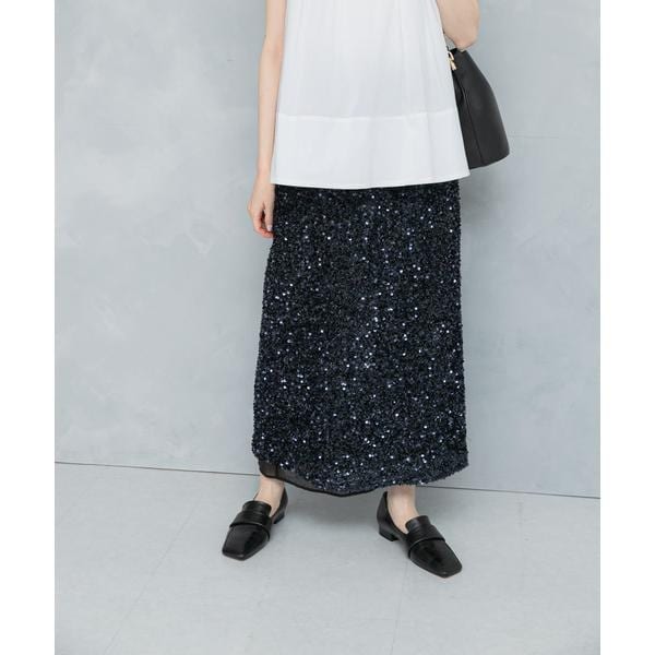 アーバンリサーチ ロッソ（URBAN RESEARCH ROSSO）/スパンコールレイヤードスカート
