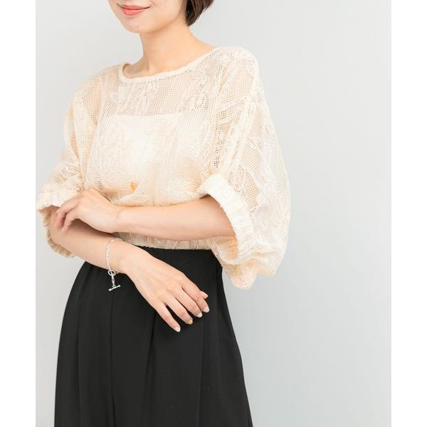 アーバンリサーチ ロッソ（URBAN RESEARCH ROSSO）/TORRAZZO DONNA　Botanical pattern spangle blouse