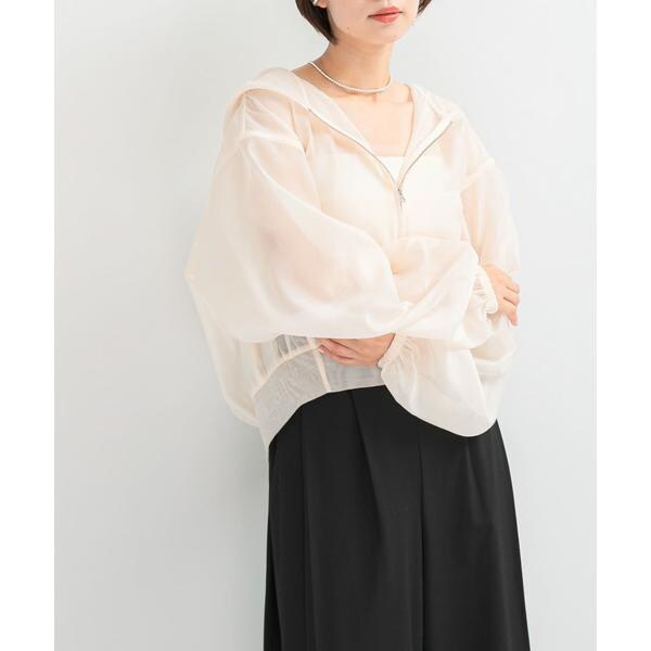 アーバンリサーチ ロッソ（URBAN RESEARCH ROSSO）/ELENDEEK　HOODIE SHEER BLOUSON