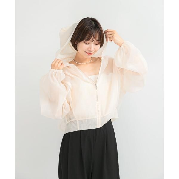 アーバンリサーチ ロッソ（URBAN RESEARCH ROSSO）/ELENDEEK　HOODIE SHEER BLOUSON