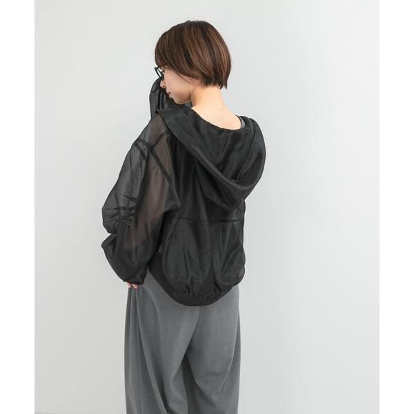 アーバンリサーチ ロッソ（URBAN RESEARCH ROSSO）/ELENDEEK　HOODIE SHEER BLOUSON