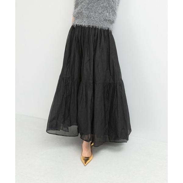 アーバンリサーチ ロッソ（URBAN RESEARCH ROSSO）/MARILYN MOON　sheer cotton gather skirt