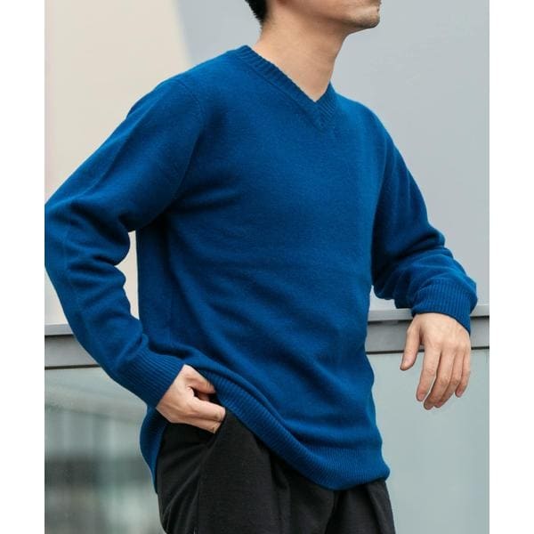 アーバンリサーチ ロッソ（URBAN RESEARCH ROSSO）/『XLサイズあり』ハミルトンラムズウールVネックニット