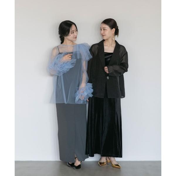 アーバンリサーチ ロッソ（URBAN RESEARCH ROSSO）/kaene　シアージャケットセットベロアドレス_19