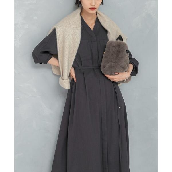 アーバンリサーチ ロッソ（URBAN RESEARCH ROSSO）/ポケットデザインVネックワンピース